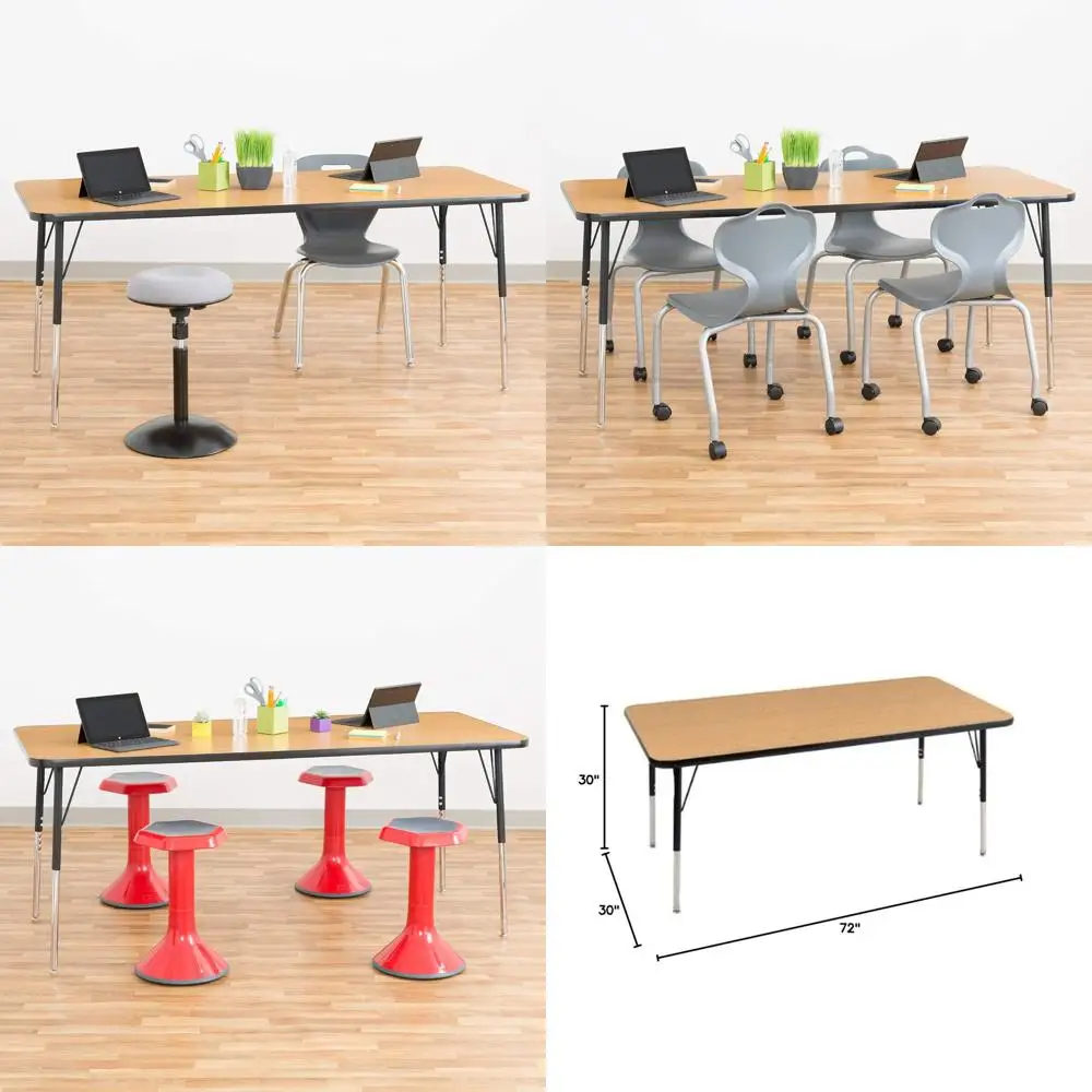 Регулируемый по высоте стол из дуба и черного металла для детей и взрослых, диаметр 30 дюймов, ширина 72 дюйма, высота 30 дюймов
Регулируемый по высоте стол из дуба и черного металла для детей и взрослых, диаметр 30 дюймов, ширина 72 дюйма, высота 30 дюймов