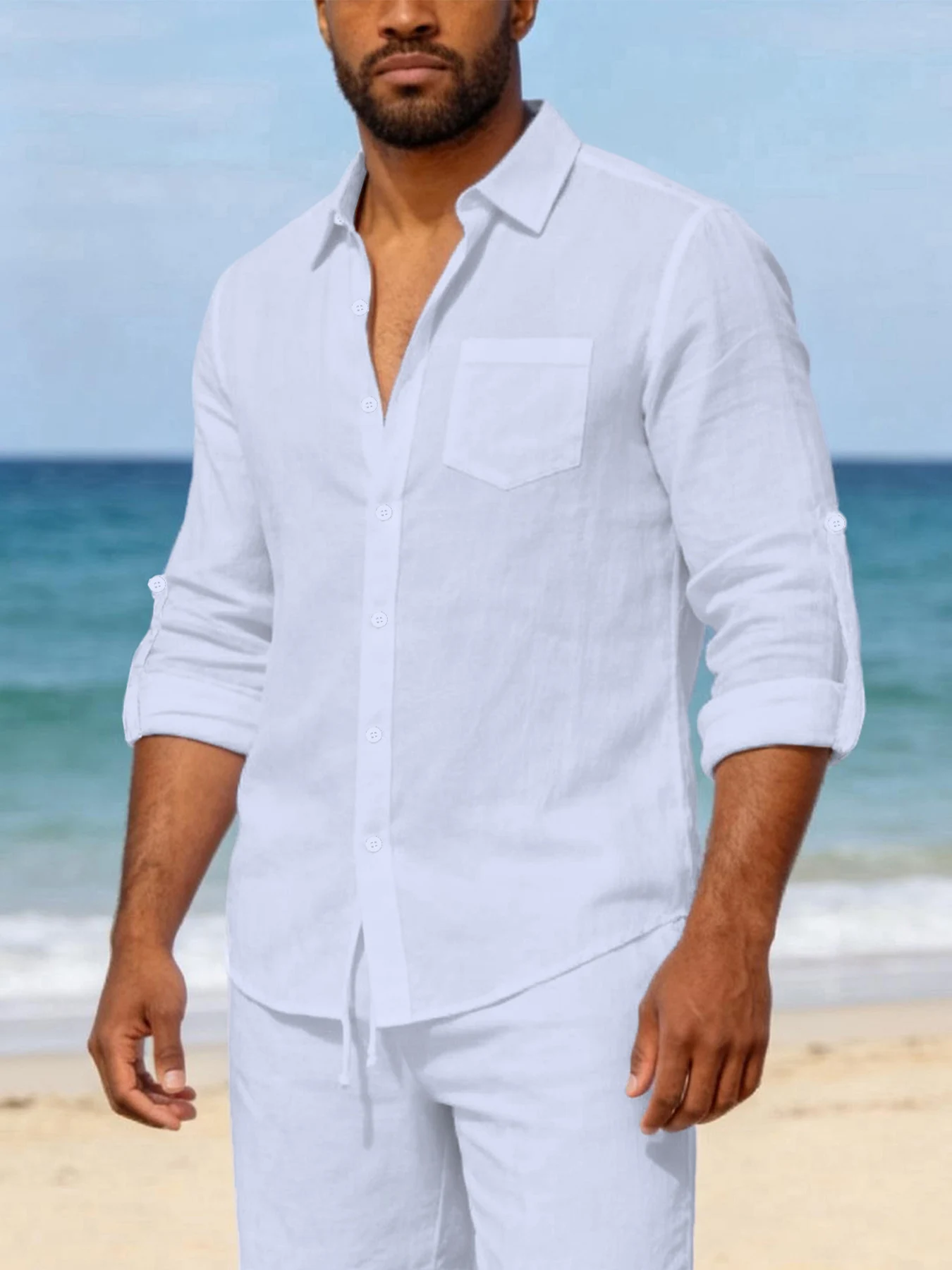 Men's Casual Turn-Down Collar Long Sleeve Button-Up Shirt
Men's Casual Turn-Down Collar Long Sleeve Button-Up Shirt