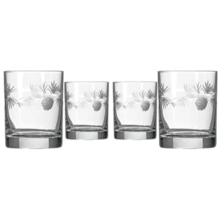 Icy Pine Double Old Fashioned Glass 13 ounce - Whiskey Glass Set of 4 Lead-Free - Etched Whiskey Tumbler Glasses Proudly Made i
Icy Pine Double Old Fashioned Glass 13 ounce - Whiskey Glass Set of 4 Lead-Free - Etched Whiskey Tumbler Glasses Proudly Made i