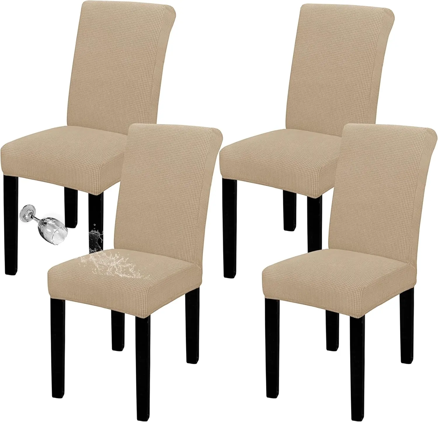 100% Waterproof Dining Room Chair Cover Set Of 4, Stretch Jacquard Parson Chair Slipcover Removable Washable Chair Protector
100% Waterproof Dining Room Chair Cover Set Of 4, Stretch Jacquard Parson Chair Slipcover Removable Washable Chair Protector