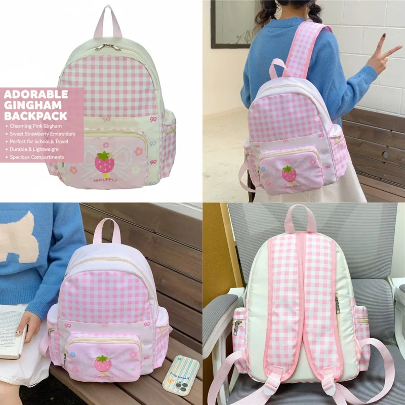 Korean Y2K Strawberry Backpacks Sweet Girl School Bag Cute High Capacity Student Backpacks Kawaii Style Daily Backpacks Gift New
Korean Y2K Strawberry Backpacks Sweet Girl School Bag Cute High Capacity Student Backpacks Kawaii Style Daily Backpacks Gift New