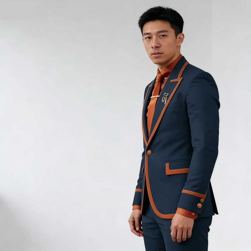 Свадебный костюм-двойка для мужчин: элегантный пиджак и брюки, идеальный для вечерних мероприятий и торжественных случаев.
Свадебный костюм-двойка для мужчин: элегантный пиджак и брюки, идеальный для вечерних мероприятий и торжественных случаев.