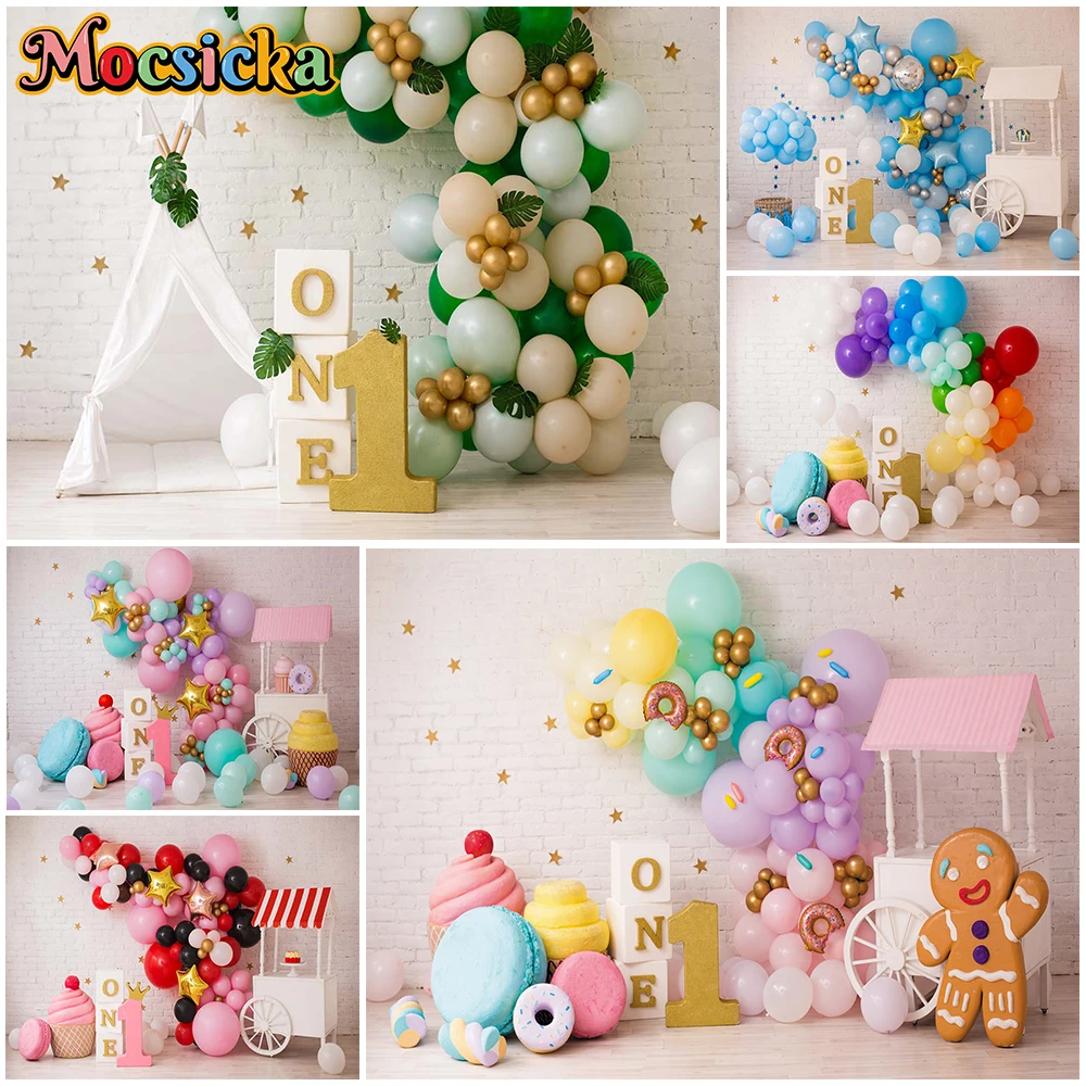 Mocsicka 1st Birthday Photography Backdrops White Tent Brick Wall Balloons Party Decors Baby Backgrounds Studio Banner Photocall
Mocsicka 1st Birthday Photography Backdrops White Tent Brick Wall Balloons Party Decors Baby Backgrounds Studio Banner Photocall