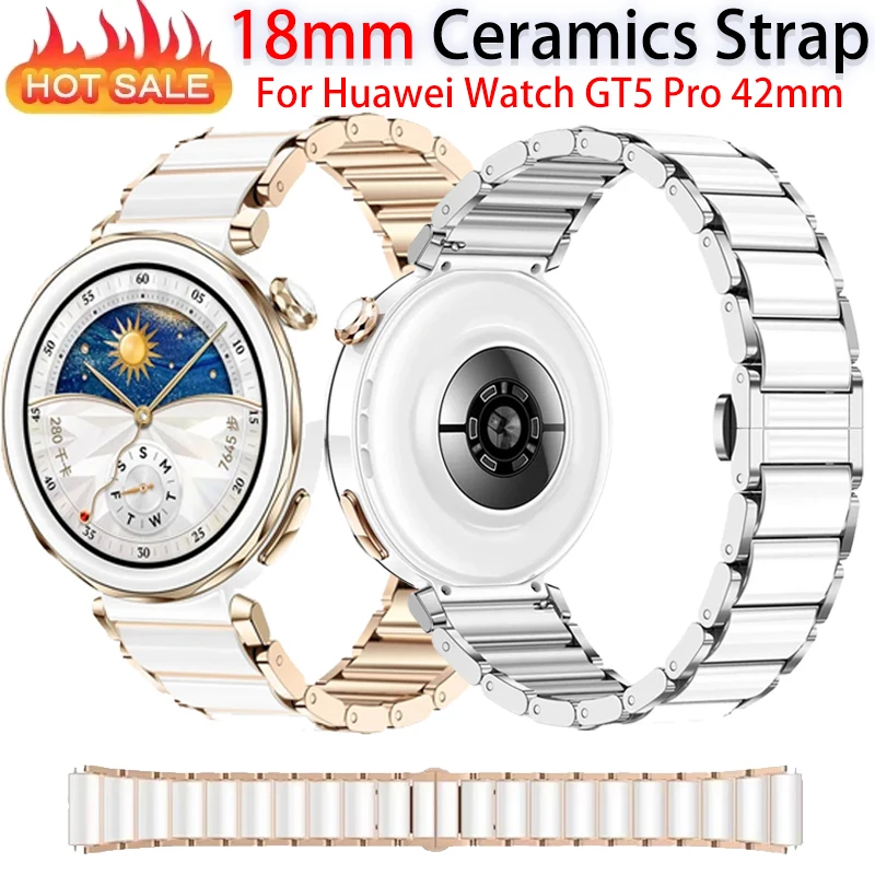 18mm Ceramics Strap For Huawei Watch GT5 Pro 42mm woman’s exquisite fashion bracelet Wristband Huawei Watch GT 5 4 41MM correa
18mm Ceramics Strap For Huawei Watch GT5 Pro 42mm woman’s exquisite fashion bracelet Wristband Huawei Watch GT 5 4 41MM correa