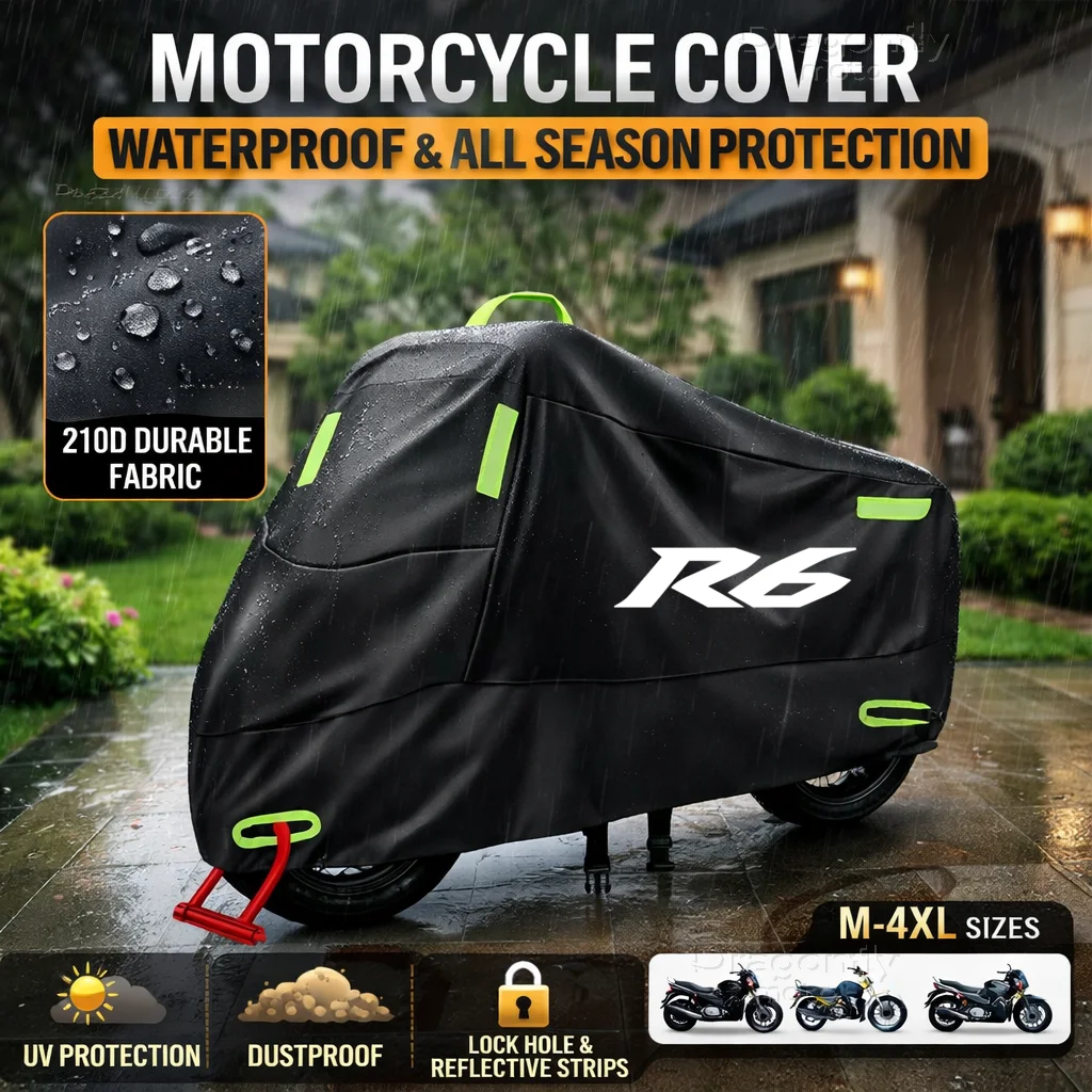 For Yamaha YZFR6 YZF R6 R6S 1999-2015 2005 2007 2010 Motorcycle Cover Waterproof Outdoor Scooter UV Protector Rain Cover
For Yamaha YZFR6 YZF R6 R6S 1999-2015 2005 2007 2010 Motorcycle Cover Waterproof Outdoor Scooter UV Protector Rain Cover