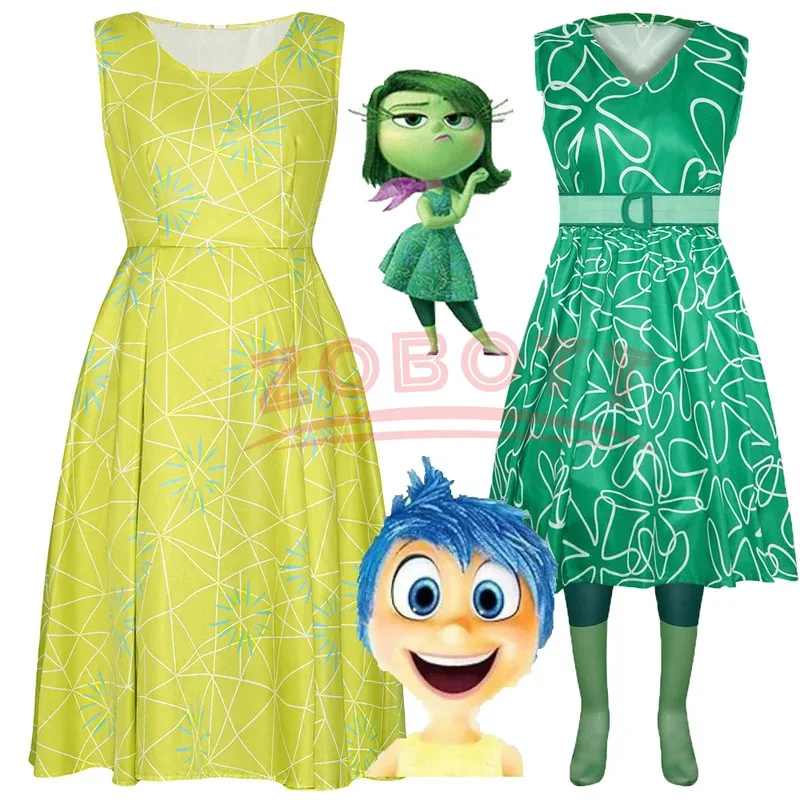 Movie Inside Cosplay Out Cosplay Costume Lele YanYan dress Disgust Green Dress Skirt Adult kid Women Girls Halloween Suit
Movie Inside Cosplay Out Cosplay Costume Lele YanYan dress Disgust Green Dress Skirt Adult kid Women Girls Halloween Suit