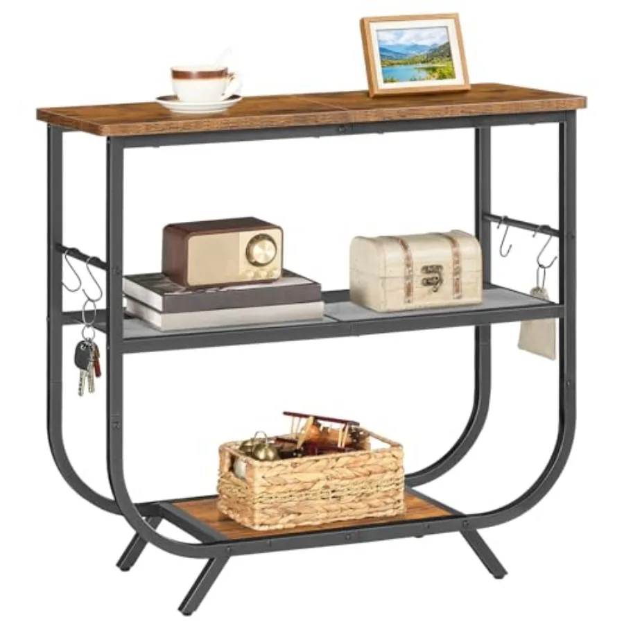 3 Tier Small Console Table 31.5" Entryway Table with Storage Shelf Narrow Sofa Table Behind Couch Table Hallway Table with S-Ho
3 Tier Small Console Table 31.5" Entryway Table with Storage Shelf Narrow Sofa Table Behind Couch Table Hallway Table with S-Ho
