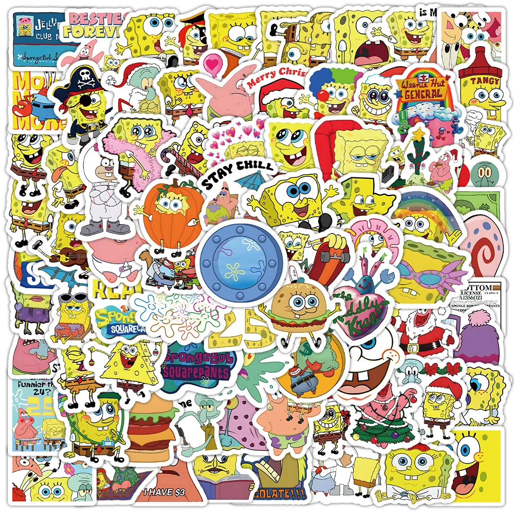 100 pieces of SpongeBob sticker posters featuring cute characters from American comics
100 pieces of SpongeBob sticker posters featuring cute characters from American comics