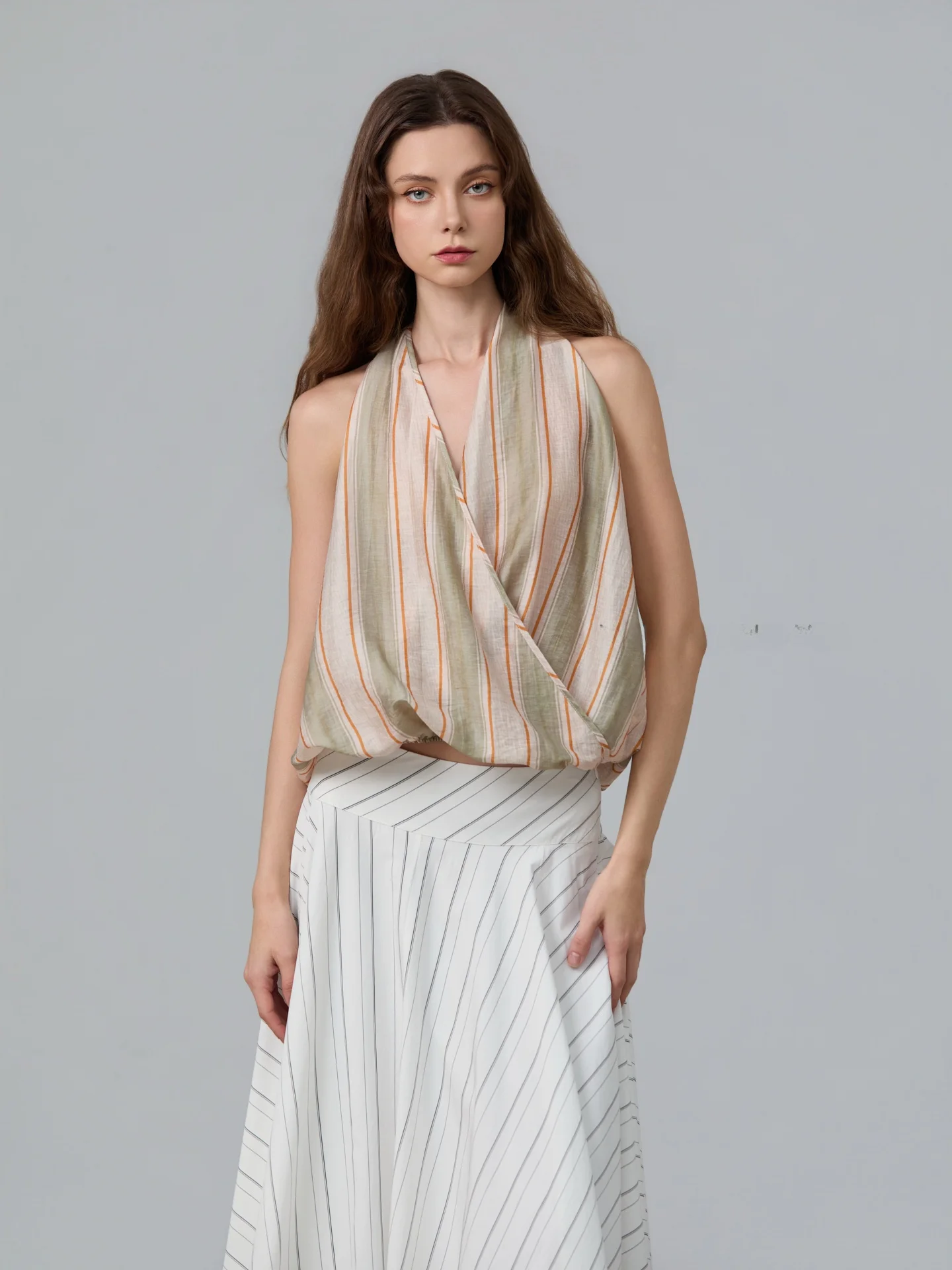 Original Design Party Vest Women's Neck Hanging Striped Sleeveless Top Floral Bud Loose Fit Blend Breathable Short Length
Original Design Party Vest Women's Neck Hanging Striped Sleeveless Top Floral Bud Loose Fit Blend Breathable Short Length