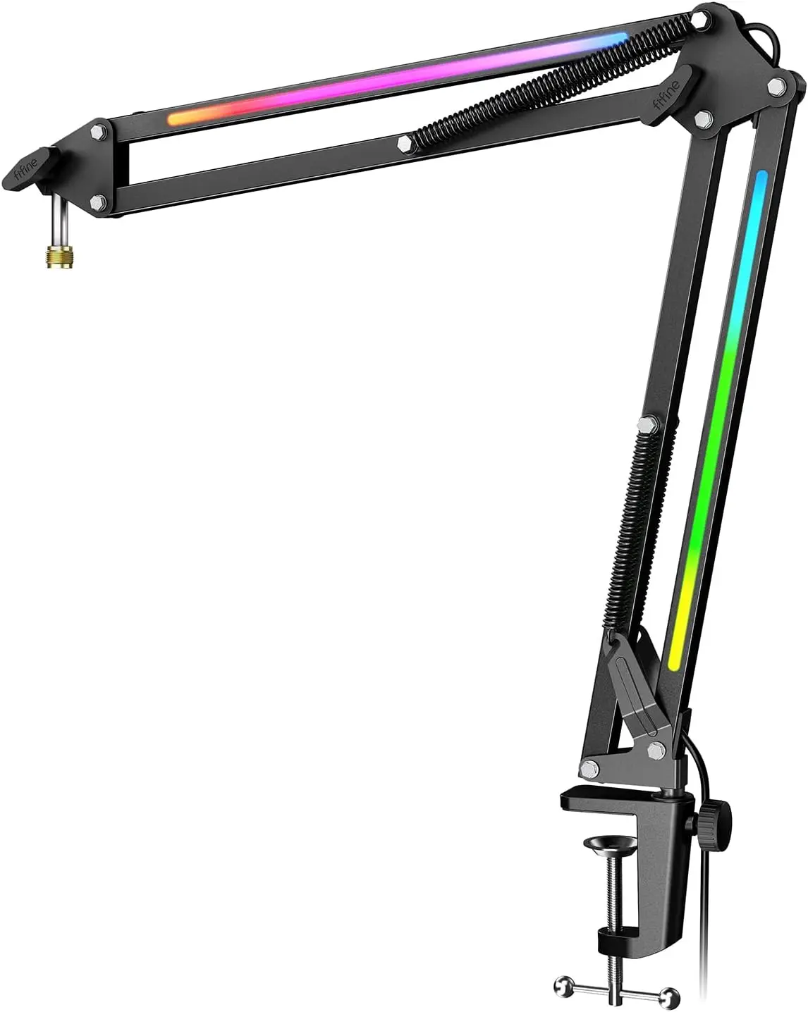 Регулируемая подставка для микрофона с RGB-подсветкой, адаптером для винтов 3/8” и 5/8”, настольным креплением-зажимом для игр, стриминга и подкастов
Регулируемая подставка для микрофона с RGB-подсветкой, адаптером для винтов 3/8” и 5/8”, настольным креплением-зажимом для игр, стриминга и подкастов