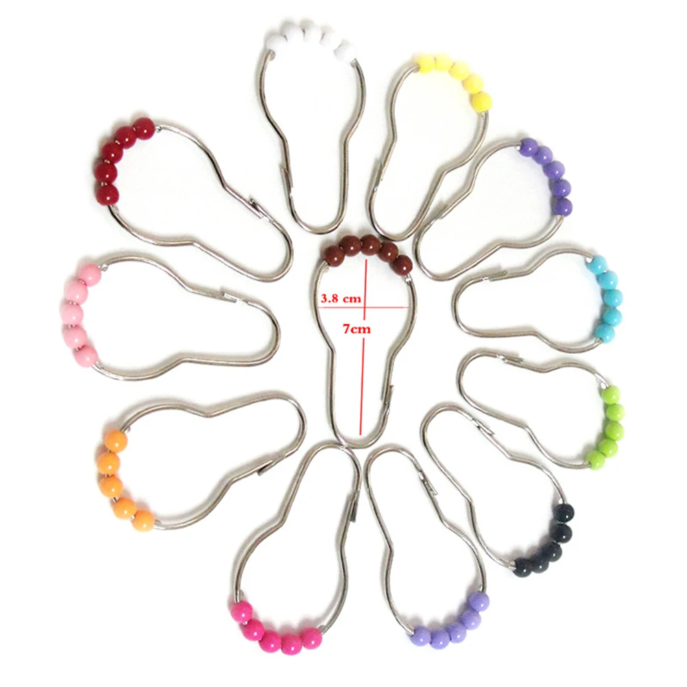 12 Pcs Practical Bath Rollerball Acrylic Shower Colorful Curtain Hooks Glide Rings Convenient Home Bathroom Accessories (Random
12 Pcs Practical Bath Rollerball Acrylic Shower Colorful Curtain Hooks Glide Rings Convenient Home Bathroom Accessories (Random