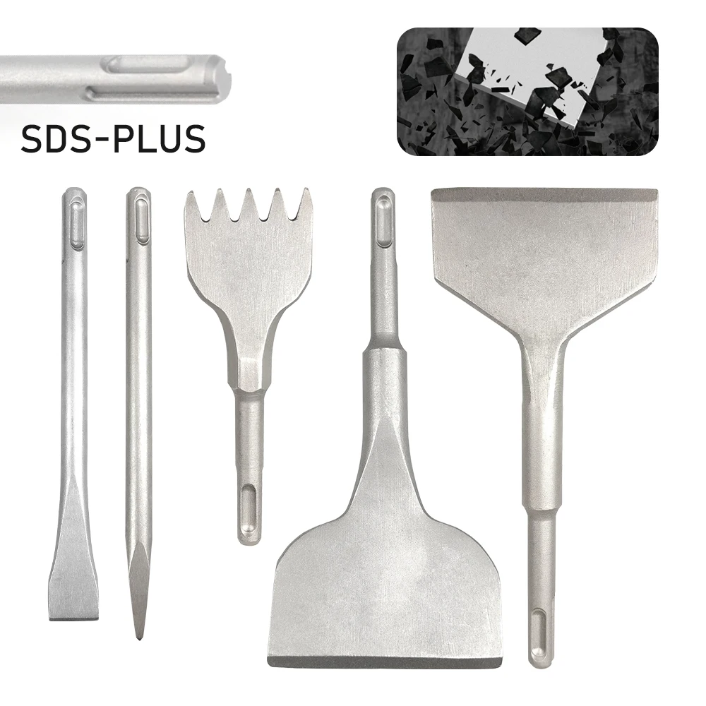 SDS Plus Shank Rotary Hammer Point Groove Flat Chisel, Wall Rock Drill Bit for Tile Cement Concrete Brick Stone
SDS Plus Shank Rotary Hammer Point Groove Flat Chisel, Wall Rock Drill Bit for Tile Cement Concrete Brick Stone