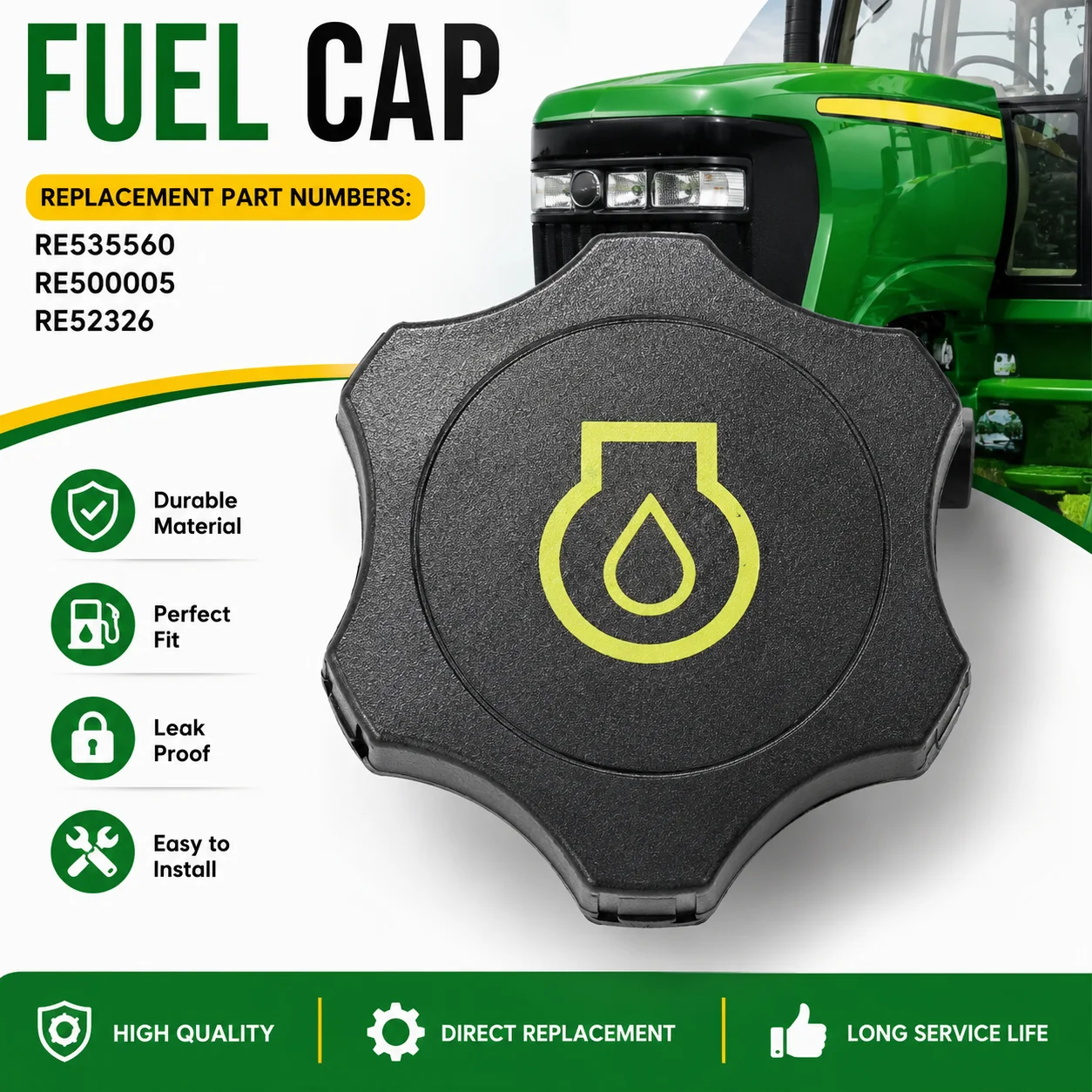 Oil Cap RE52326 RE500005 RE535560 Compatible with John Deere 9400,9410,9450,9550,9970,7460,270,280,4700,6700,4890
Oil Cap RE52326 RE500005 RE535560 Compatible with John Deere 9400,9410,9450,9550,9970,7460,270,280,4700,6700,4890