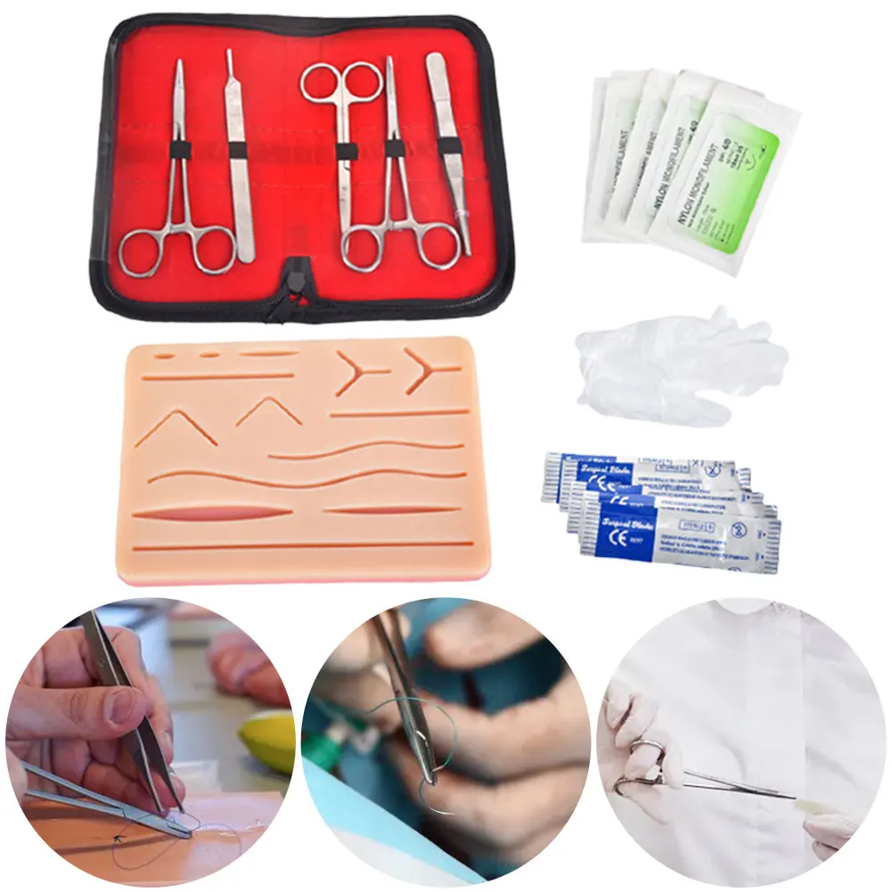 Silicone Suture Training Kit with Skin Pad Suture Practice Kit Reusable Anatomy Practice Suture Pad for Medical Student Learning
Silicone Suture Training Kit with Skin Pad Suture Practice Kit Reusable Anatomy Practice Suture Pad for Medical Student Learning