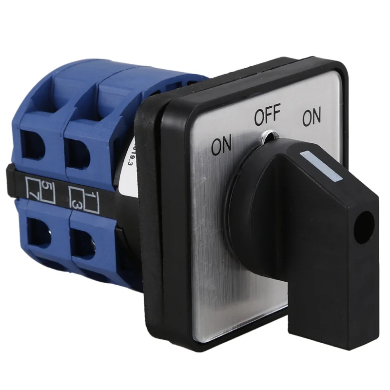 【Hot Cake】4X AC660V 25A 2-Pole 3-Position Momentary Plastic Rotary Changeover Switch Blue+Black
【Hot Cake】4X AC660V 25A 2-Pole 3-Position Momentary Plastic Rotary Changeover Switch Blue+Black