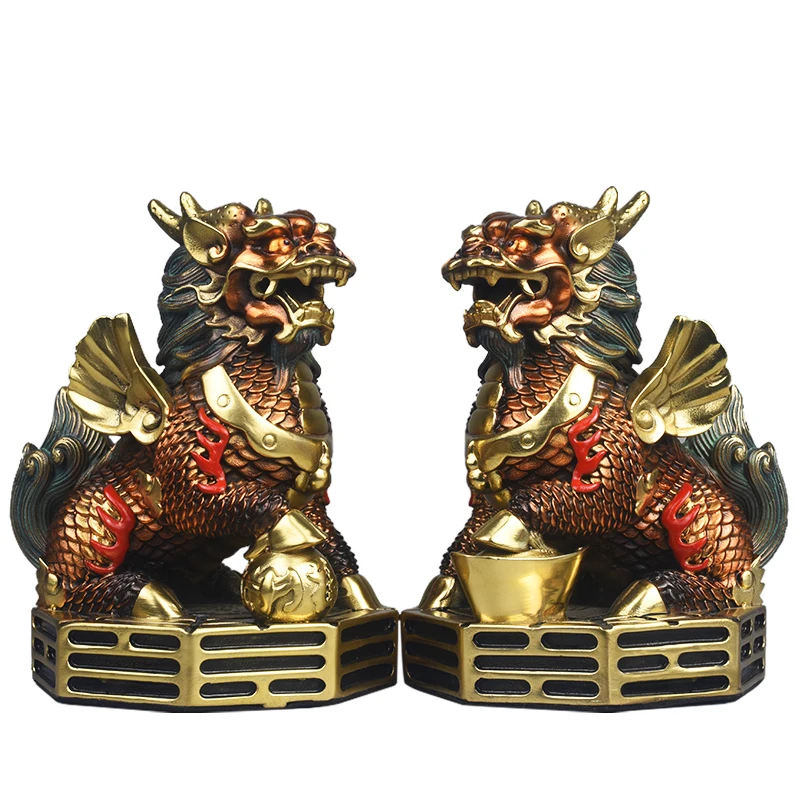 All-copper unicorn ornament, a pair of male and female unicorns step on the gossip living room office desktop decoration
All-copper unicorn ornament, a pair of male and female unicorns step on the gossip living room office desktop decoration