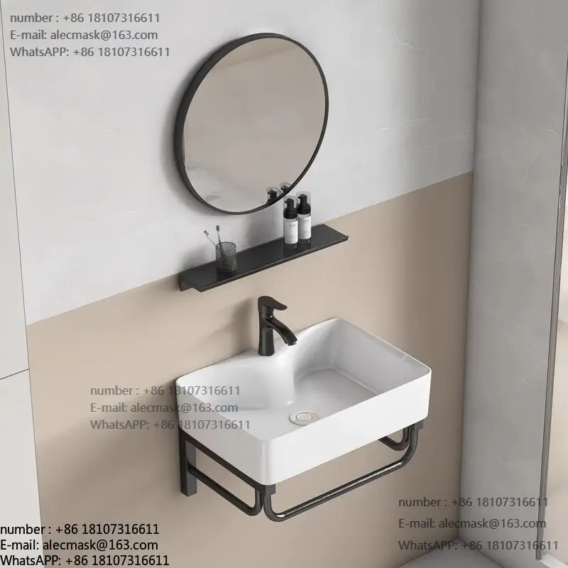 Wall-mounted washbasin bathroom cabinet combination mini apartment washbasin ceramic integrated
Wall-mounted washbasin bathroom cabinet combination mini apartment washbasin ceramic integrated