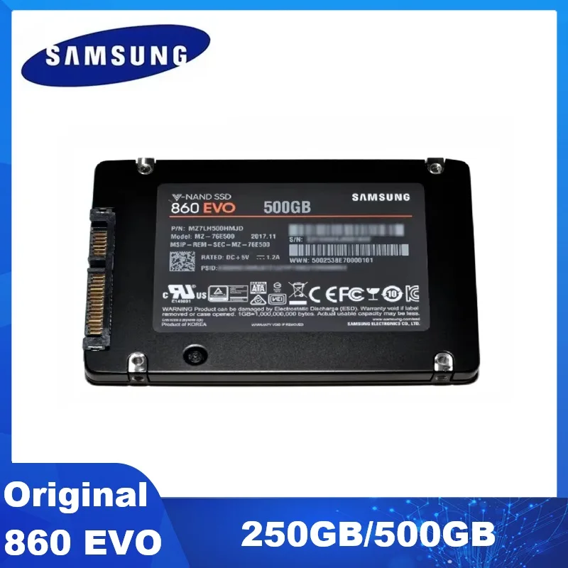 SAMSUNG SSD 250GB 860 EVO 2.5 Inch SATA III Internal Solid State Drive 500GB SSD HDD Hard Drive Laptop Desktop PC MLC disco duro
SAMSUNG SSD 250GB 860 EVO 2.5 Inch SATA III Internal Solid State Drive 500GB SSD HDD Hard Drive Laptop Desktop PC MLC disco duro