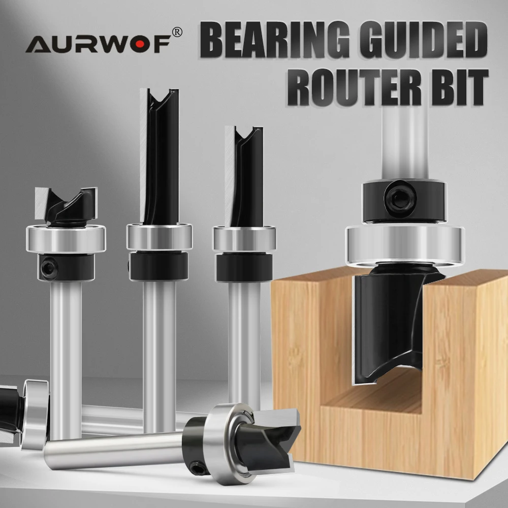 AURWOF 1pc 6mm 1/4 Shank Bearing Straight Router Bit Cutter Milling Woodworking Tools C06013A
AURWOF 1pc 6mm 1/4 Shank Bearing Straight Router Bit Cutter Milling Woodworking Tools C06013A