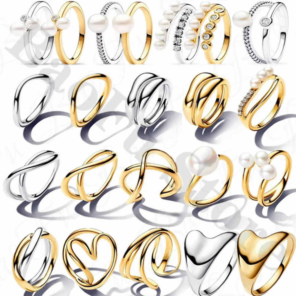 2024 New 925 Sterling Silver Organically Shaped Stacking Rings Heart Two-tone Entwined Bands Ring Fit Women Gifts
2024 New 925 Sterling Silver Organically Shaped Stacking Rings Heart Two-tone Entwined Bands Ring Fit Women Gifts