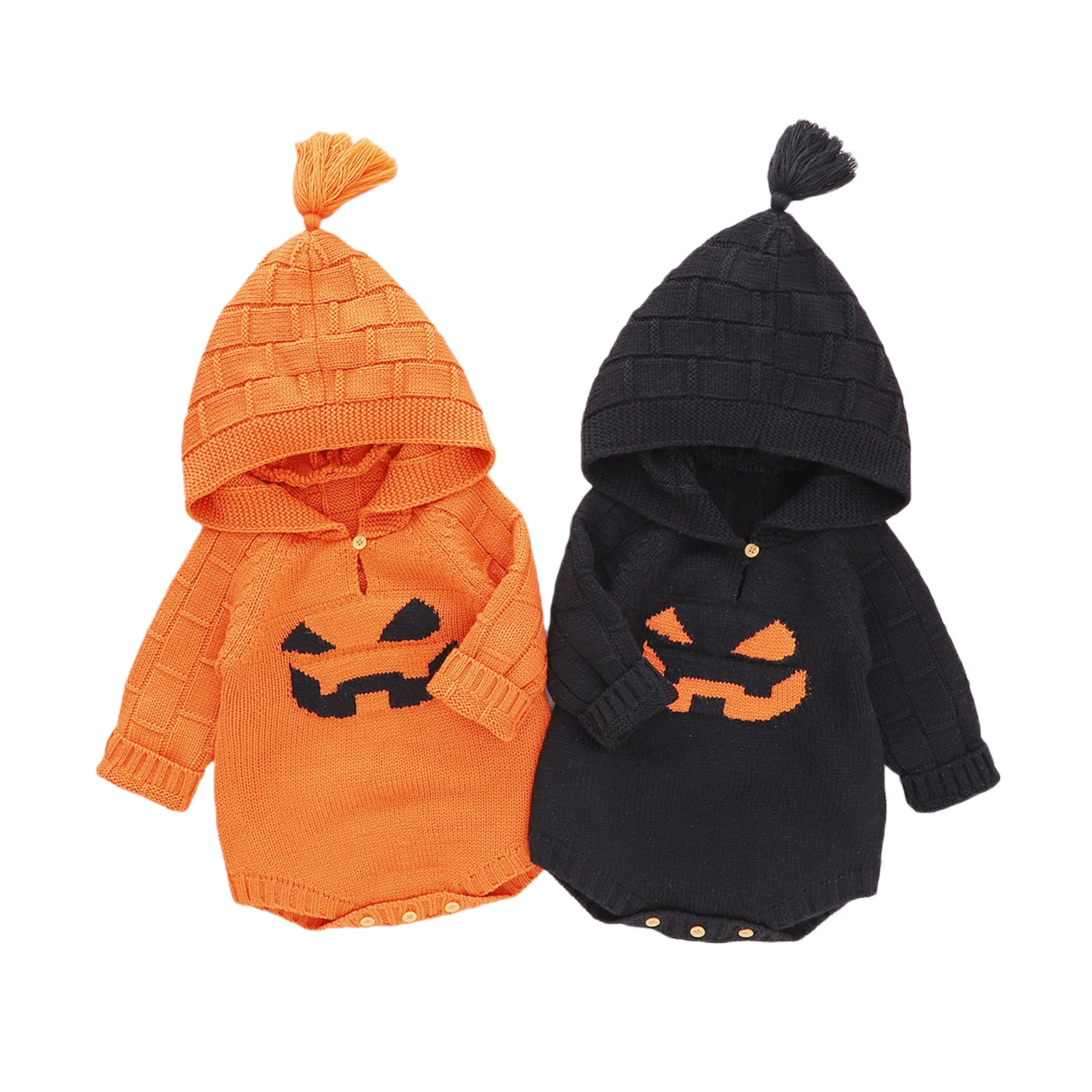 Newborn Infant Toddler Baby Girl Boy Knit Romper Long Sleeve Cute Halloween Pumpkin Face Hoodies Kawaii Fall Clothes
Newborn Infant Toddler Baby Girl Boy Knit Romper Long Sleeve Cute Halloween Pumpkin Face Hoodies Kawaii Fall Clothes