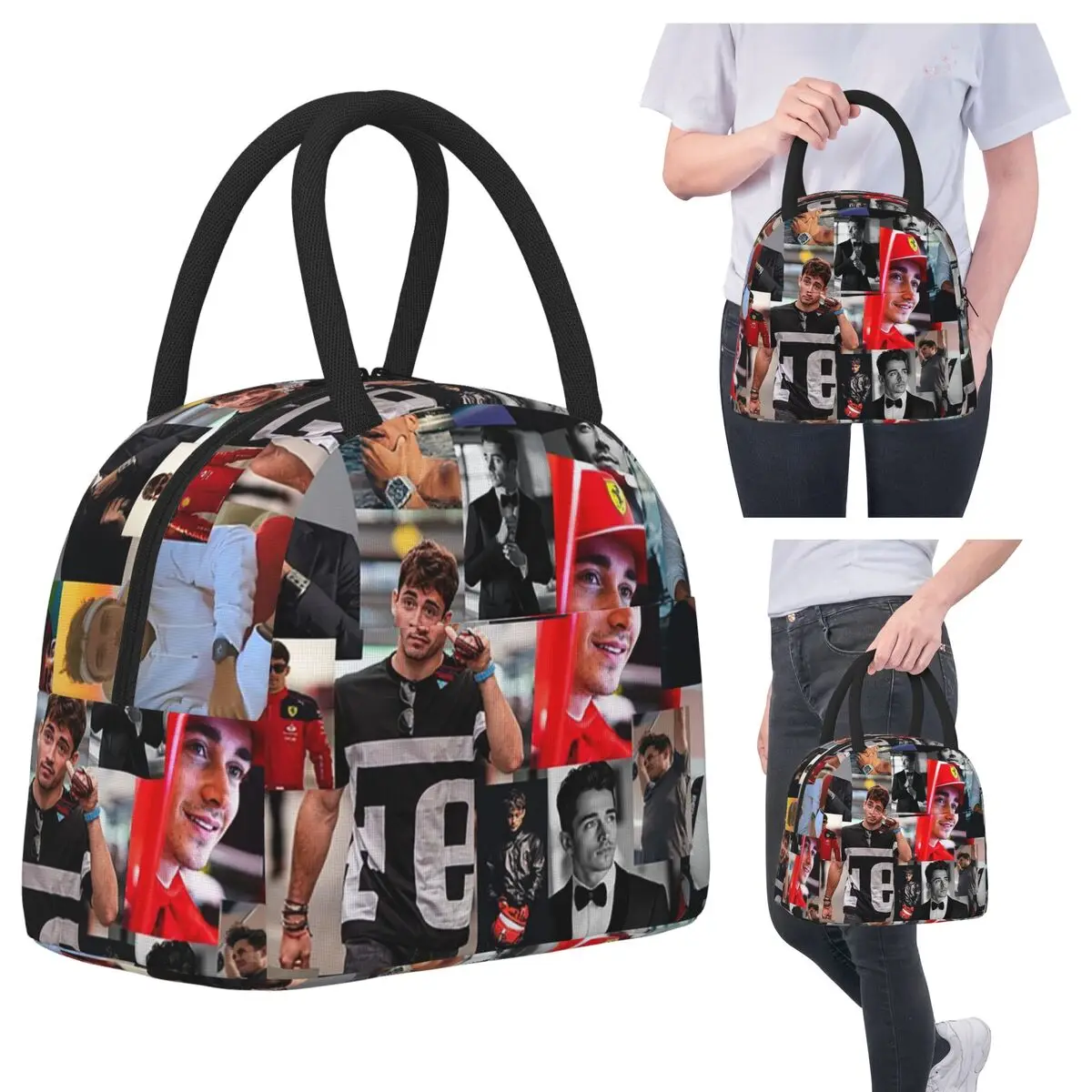 Charles Leclerc Monacan Motorsports Racing Driver Collage Insulated Lunch Bag Women Thermal Food Box Tote Portable Lunch Boxes
Charles Leclerc Monacan Motorsports Racing Driver Collage Insulated Lunch Bag Women Thermal Food Box Tote Portable Lunch Boxes