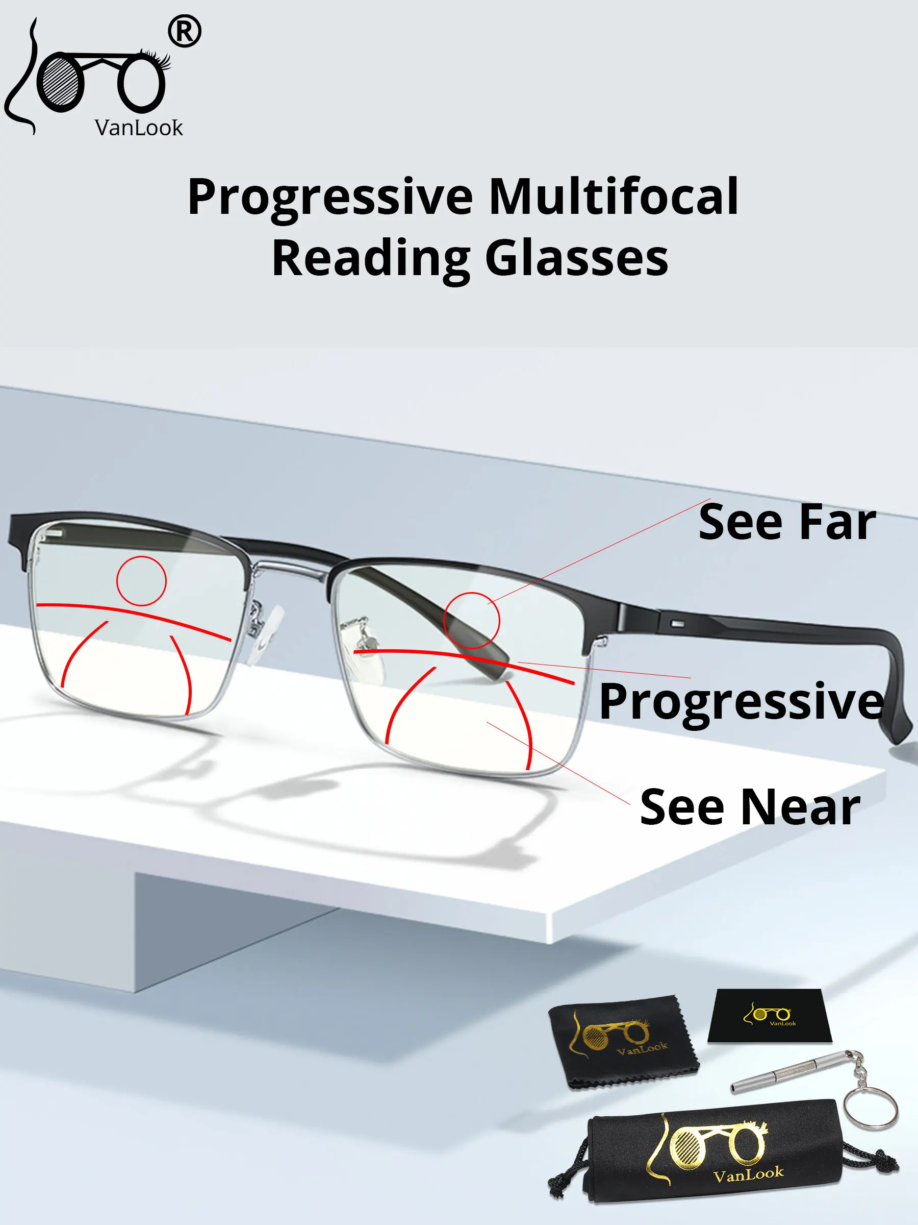 Men Progressive Multifocal Reading Glasses Women's Blue Light Blocking Computer Glasses Sport Square Frame Eyewear AntI Glare UV
Men Progressive Multifocal Reading Glasses Women's Blue Light Blocking Computer Glasses Sport Square Frame Eyewear AntI Glare UV