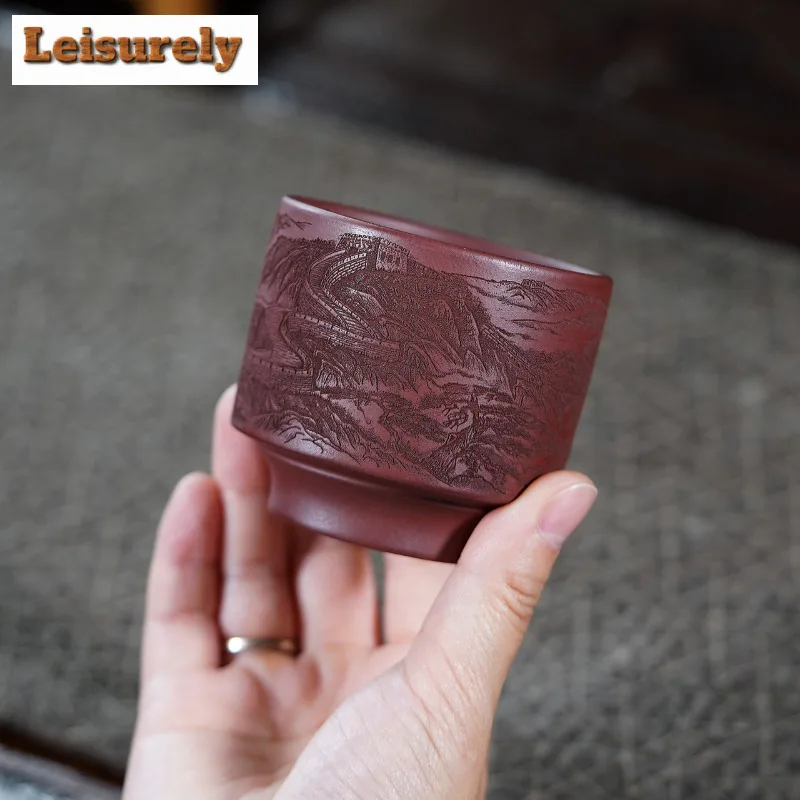 150ml Yixing Zisha The Great Wall Teacup Antique Tea Bowl Tea Cup Set Tea-tasting Personal Cup Chazhan Master Cups Tea Services
150ml Yixing Zisha The Great Wall Teacup Antique Tea Bowl Tea Cup Set Tea-tasting Personal Cup Chazhan Master Cups Tea Services
