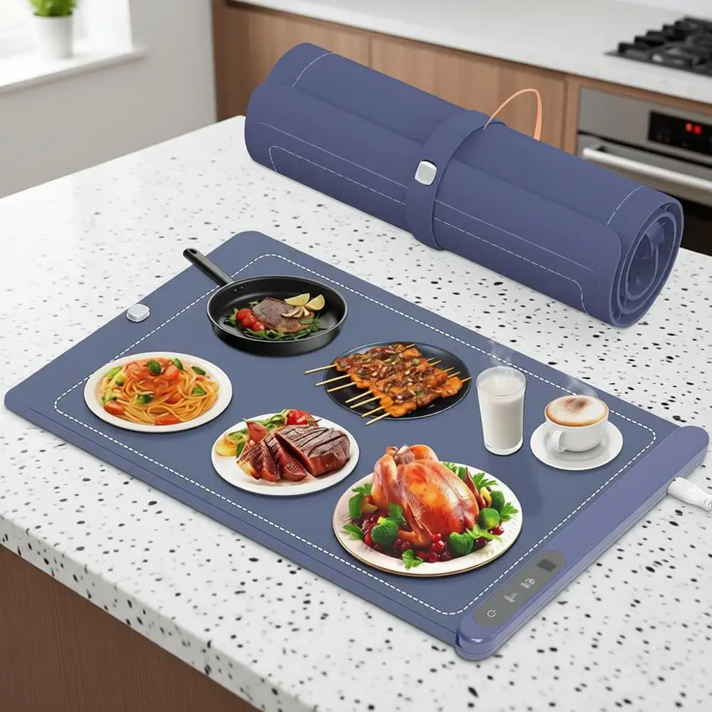 Warming Mat, Warming Tray, Surface Heating Mat, 500W Graphene Heating, 6 Levels Temperature Settings and Timer, Roll Up Dishes W
Warming Mat, Warming Tray, Surface Heating Mat, 500W Graphene Heating, 6 Levels Temperature Settings and Timer, Roll Up Dishes W