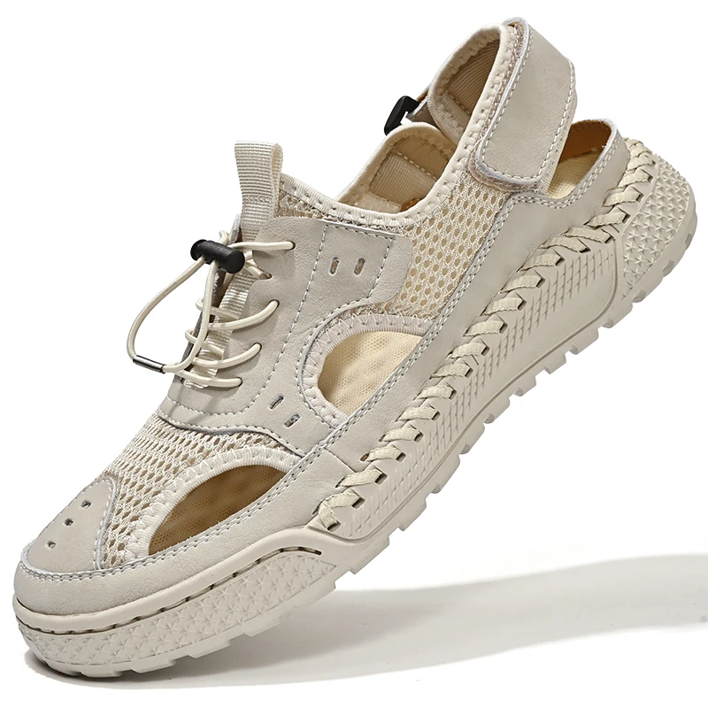 Summer Men Leather Shoes Outdoor Flats Hiking Shoes Breathable Non-slip Wear-resistant Mesh Shoes Soft Comfortable Beach Sandals
Summer Men Leather Shoes Outdoor Flats Hiking Shoes Breathable Non-slip Wear-resistant Mesh Shoes Soft Comfortable Beach Sandals