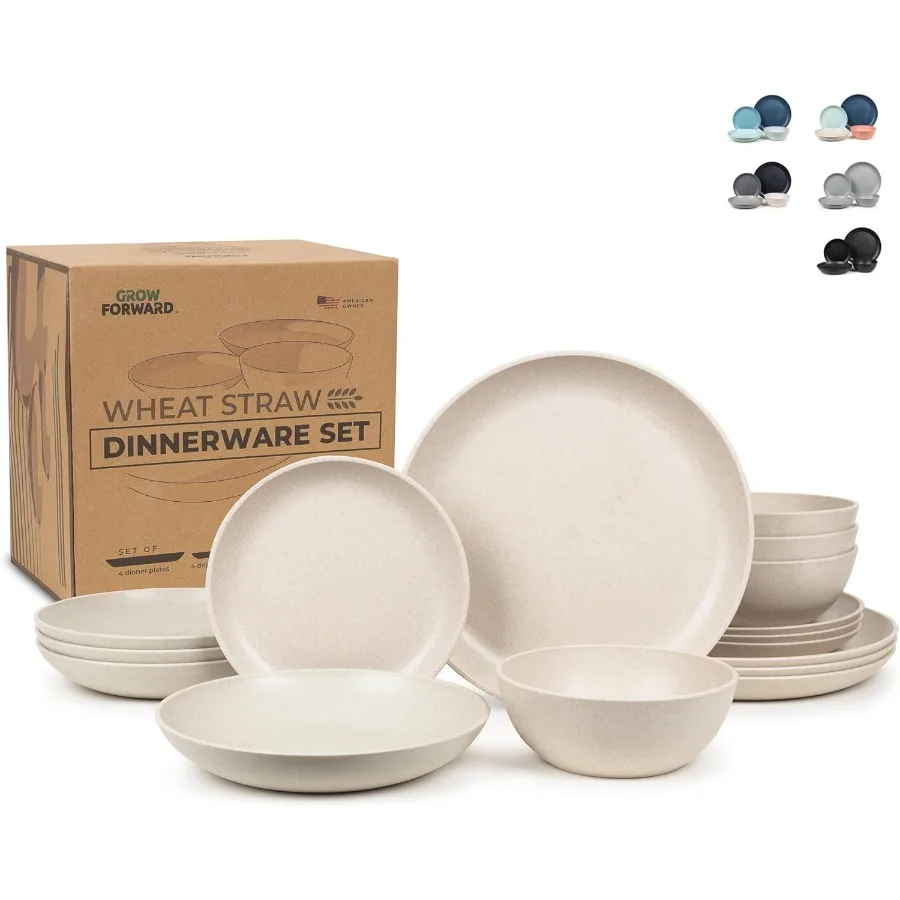 Наборы столовой посуды премиум-класса из пшеничной соломы, 16 предметов для 4 небьющихся пластиковых тарелок и мисок для посудомоечной машины, безопасных для микроволновой печи, идеально подходят для
Наборы столовой посуды премиум-класса из пшеничной соломы, 16 предметов для 4 небьющихся пластиковых тарелок и мисок для посудомоечной машины, безопасных для микроволновой печи, идеально подходят для