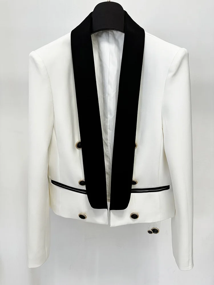 Chic Fashion Color-Block Contrast Shawl Lapel Female Blazer 2026 Spring NEW European America Style Women Formal Office Outerwear
Chic Fashion Color-Block Contrast Shawl Lapel Female Blazer 2026 Spring NEW European America Style Women Formal Office Outerwear