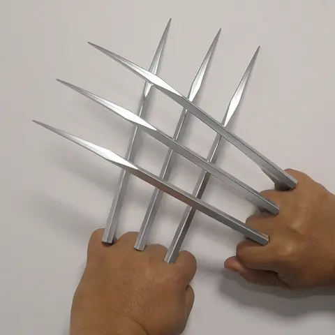 25cm Anime Wolverine Claw - 1:1 Scale Hard Plastic Cosplay Prop, Safe Halloween Role-Play Toy Gift