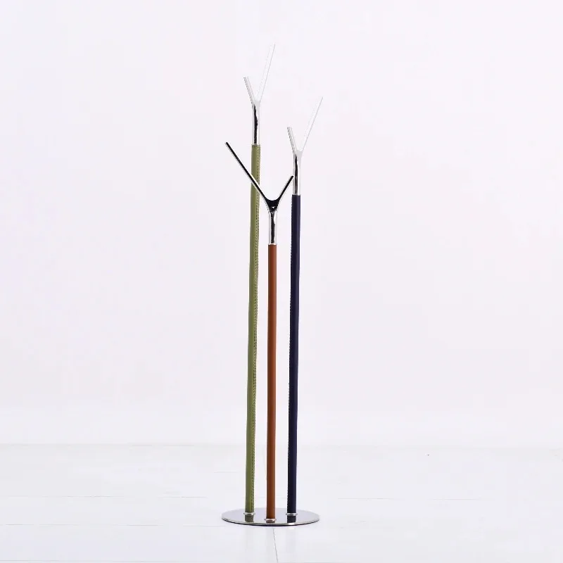 Modern minimalist Italian design stainless steel frame saddle leather living room jacket hat rack
Modern minimalist Italian design stainless steel frame saddle leather living room jacket hat rack