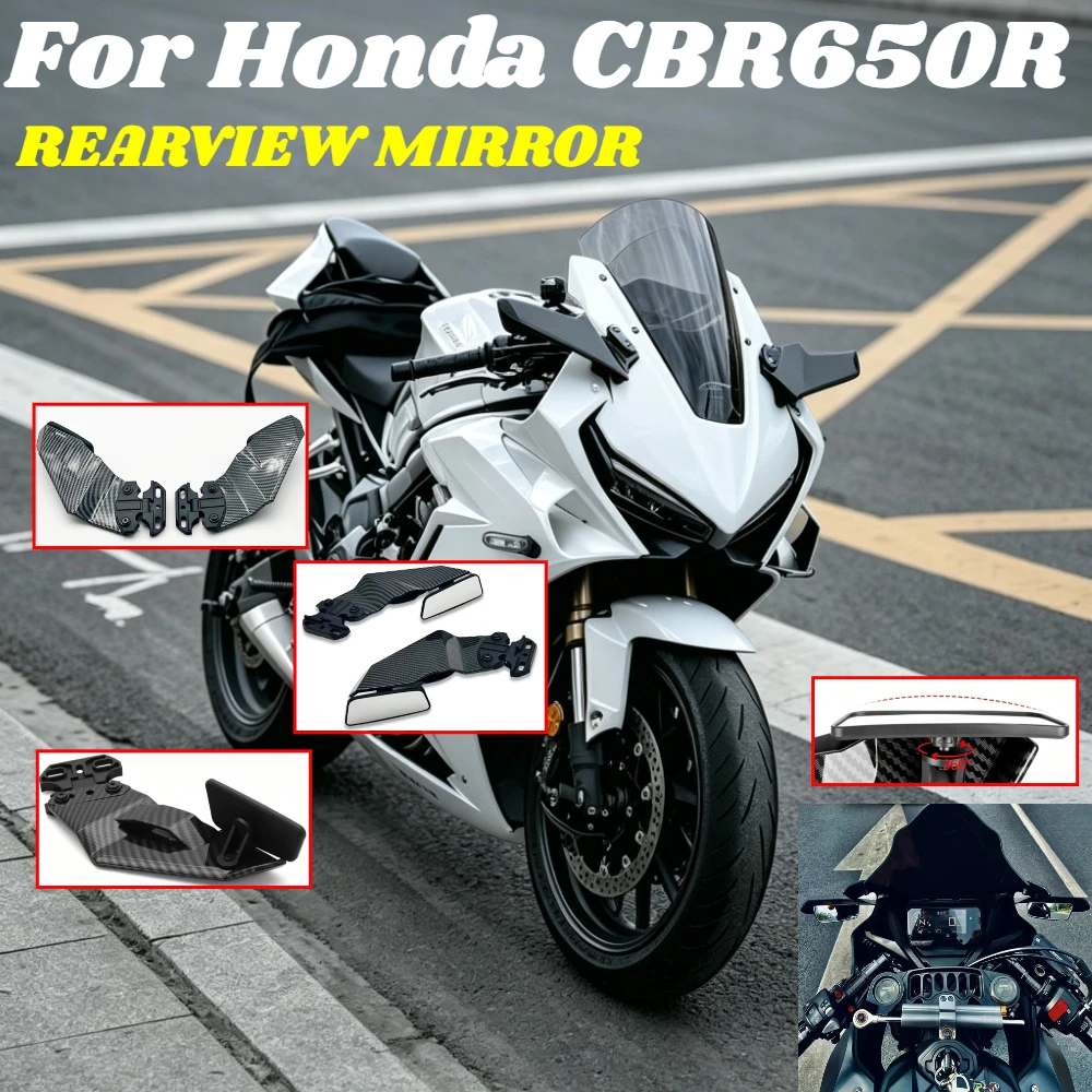 For Honda Motorcycle New Modified Rearview Mirrors Wind Wing Adjustable Rotating Mirro For Honda CBR650R CBR400 CBR600 CB1000 F4
For Honda Motorcycle New Modified Rearview Mirrors Wind Wing Adjustable Rotating Mirro For Honda CBR650R CBR400 CBR600 CB1000 F4