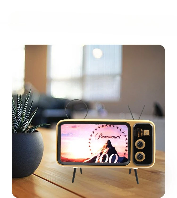 Retro TV Bluetooth Speaker & Phone Stand – Vintage Design Stereo Sound Enhanced Bass Holder Portable for Home/Office/Travel
Retro TV Bluetooth Speaker & Phone Stand – Vintage Design Stereo Sound Enhanced Bass Holder Portable for Home/Office/Travel