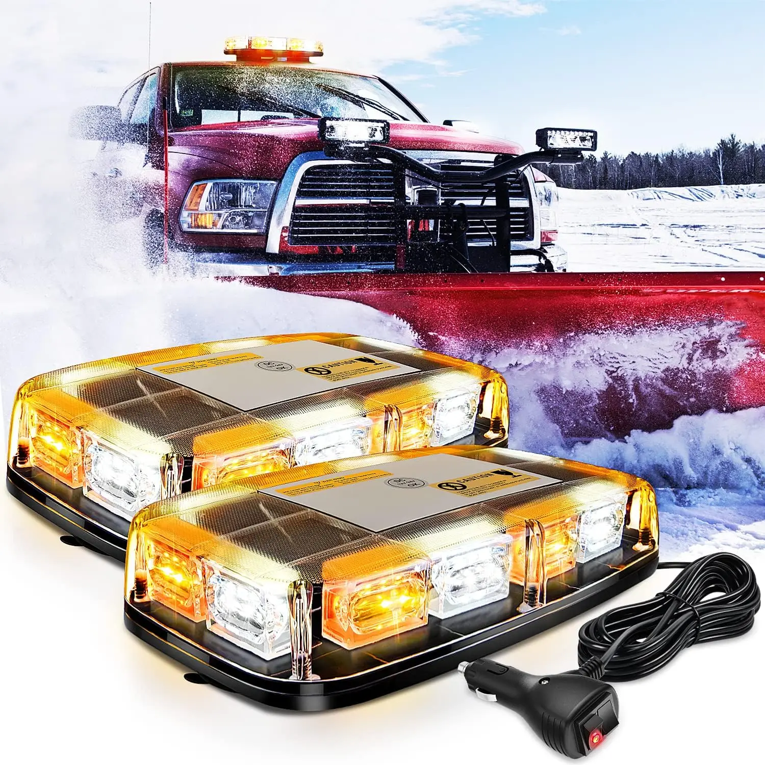 Nilight 2PCS 12" Roof Top Strobe Lights 48LED Flashing Hazard Emergency Safety Warning Magnetic Mount 12V 24V Cars Trucks
Nilight 2PCS 12" Roof Top Strobe Lights 48LED Flashing Hazard Emergency Safety Warning Magnetic Mount 12V 24V Cars Trucks