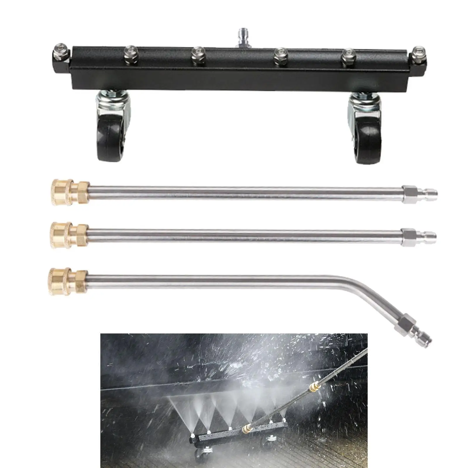 Stainless Steel Pressure Washer Undercarriage Cleaner Attachment for Car Cleaning Kit and Home Detailing
Stainless Steel Pressure Washer Undercarriage Cleaner Attachment for Car Cleaning Kit and Home Detailing