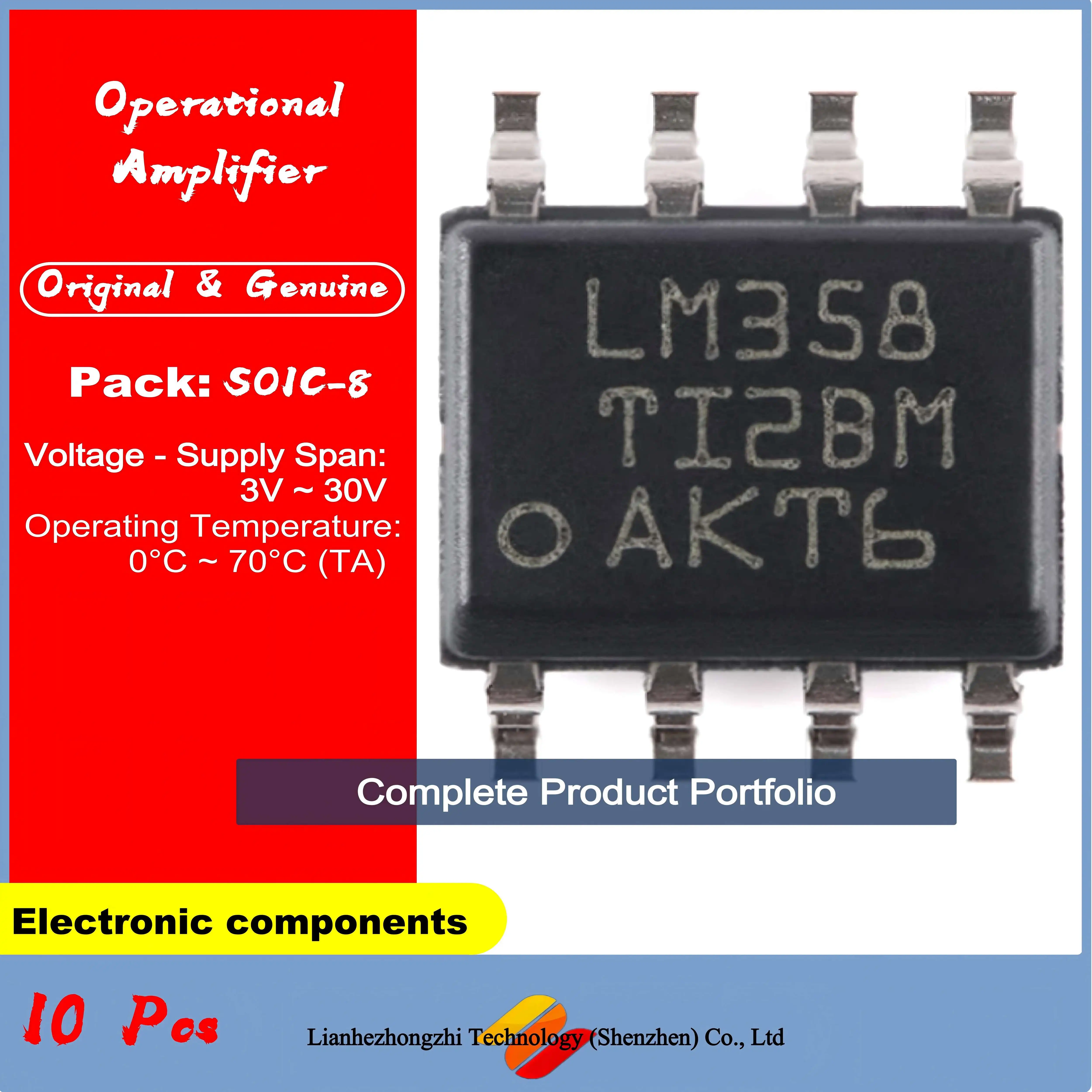 10Pcs/LOT LM358 LM358DR SOIC-8 SOP-8 SOP SOP8 Dual, 30-V, 700-kHz Operational Amplifier SMD 100% NEW
10Pcs/LOT LM358 LM358DR SOIC-8 SOP-8 SOP SOP8 Dual, 30-V, 700-kHz Operational Amplifier SMD 100% NEW