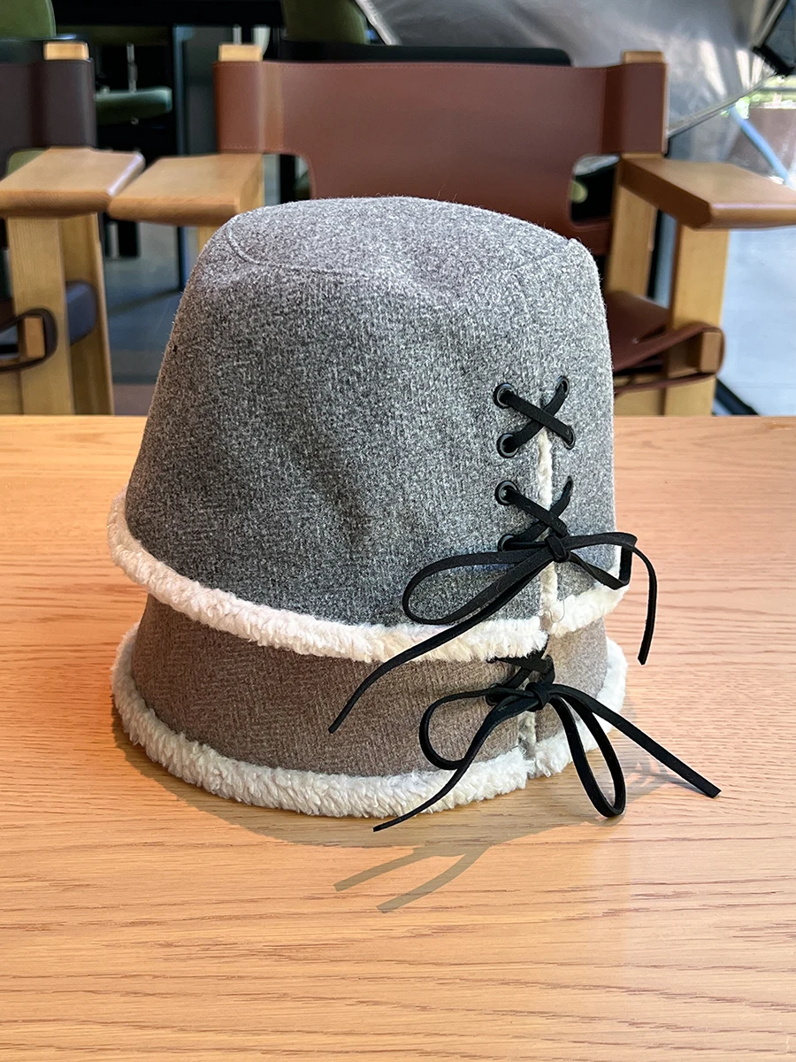 Thickened Lamb Wool Warm Bucket Hat for Women, Fleece-Lined Woolen Fisherman Hat, Face-Slimming Bucket Hat for Women
Thickened Lamb Wool Warm Bucket Hat for Women, Fleece-Lined Woolen Fisherman Hat, Face-Slimming Bucket Hat for Women