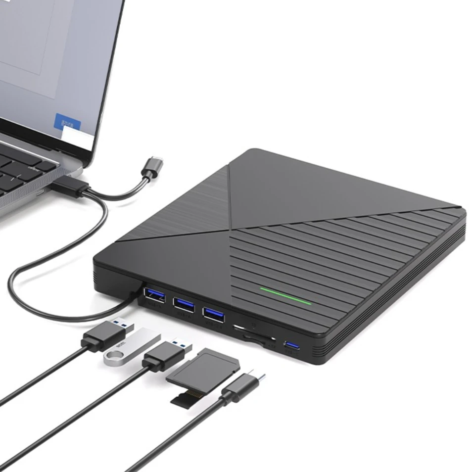 Многофункциональный внешний оптический привод USB 3.0 7-в-1 для чтения и записи CD/DVD, DVD-плеер, устройство для записи дисков для ноутбуков, ПК, Windows 11/10, Mac
Многофункциональный внешний оптический привод USB 3.0 7-в-1 для чтения и записи CD/DVD, DVD-плеер, устройство для записи дисков для ноутбуков, ПК, Windows 11/10, Mac