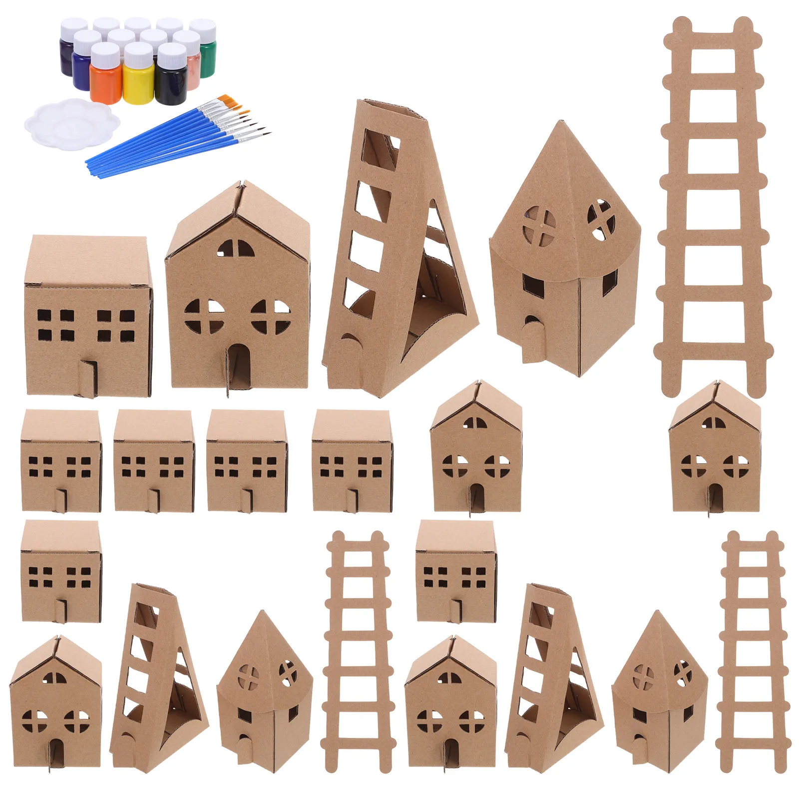 1Set Mini Cardboard House Kit for Kids Creative Coloring and Assembly Building Activity Spatial Awareness Skill Development Home
1Set Mini Cardboard House Kit for Kids Creative Coloring and Assembly Building Activity Spatial Awareness Skill Development Home