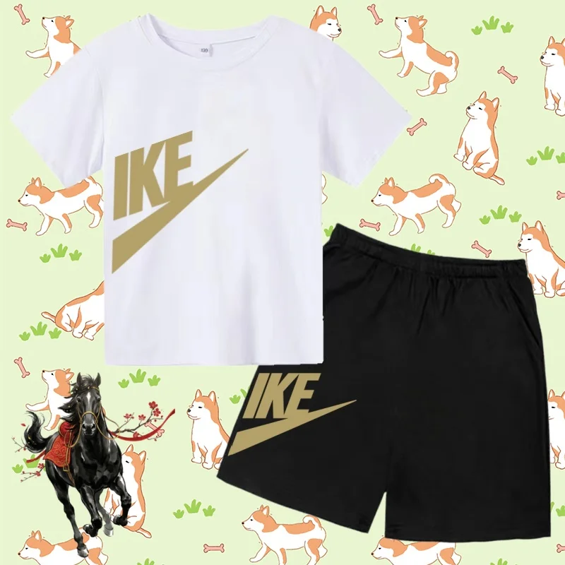 Simple Popular Short-sleeved Casual Fashion Brand Kids Summer Cool T-shirt+Shorts 2P Boy Girl Toddler Sports Charming Letter Set
Simple Popular Short-sleeved Casual Fashion Brand Kids Summer Cool T-shirt+Shorts 2P Boy Girl Toddler Sports Charming Letter Set