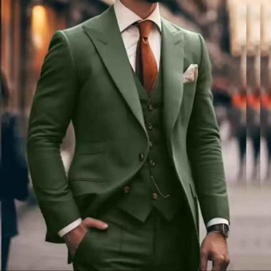 Luxury 3 Piece Men's Suits Single Breasted Peaked Lapel Slim Fit Jacket Pants Vest Fashional Male Clothing Wedding Blazer Terno
Luxury 3 Piece Men's Suits Single Breasted Peaked Lapel Slim Fit Jacket Pants Vest Fashional Male Clothing Wedding Blazer Terno