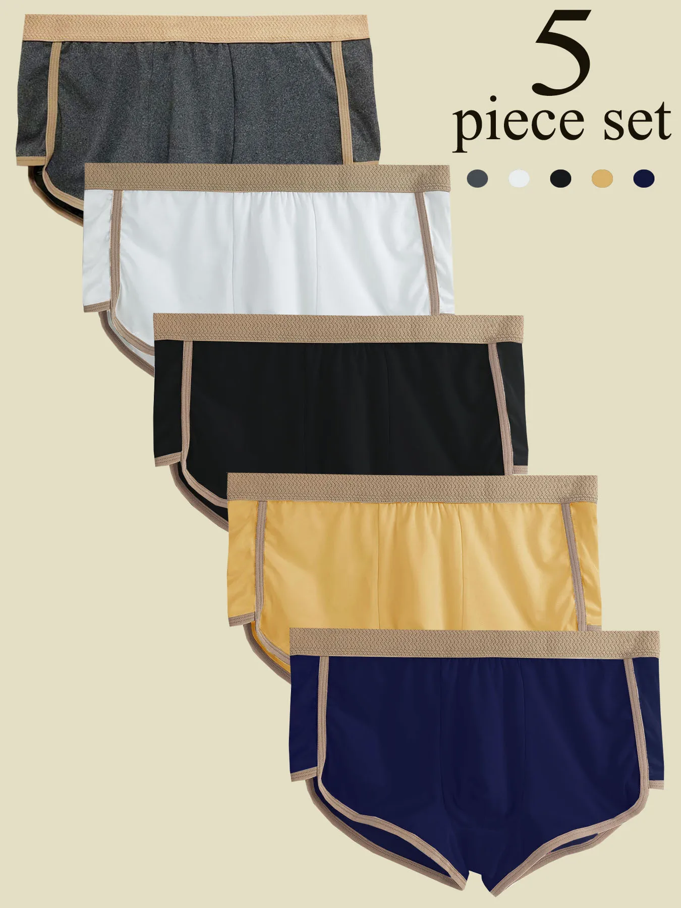 Мужское нижнее белье из полиэфирного волокна, комплект из 5 разноцветных удобных трусов
Мужское нижнее белье из полиэфирного волокна, комплект из 5 разноцветных удобных трусов