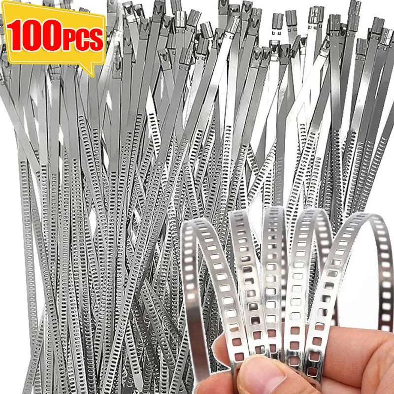 Stainless Steel Cables Ties Self Locking Heavy Duty Ties Multi-Purpose Garden Wooden Stake Fastening Tie Home Storage Supplies
Stainless Steel Cables Ties Self Locking Heavy Duty Ties Multi-Purpose Garden Wooden Stake Fastening Tie Home Storage Supplies