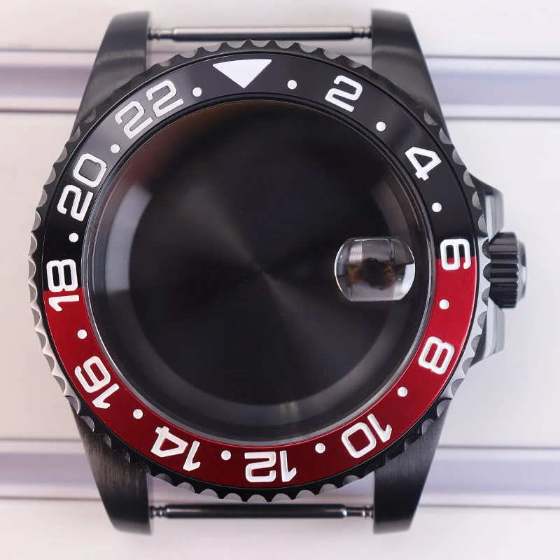 PVD Black NH35 40mm GMT Watch Case Sapphire Crystal Water Resistance For Seiko nh34 nh35 nh36 nh38 ETA 2824 Movement 28.5mm Dial
PVD Black NH35 40mm GMT Watch Case Sapphire Crystal Water Resistance For Seiko nh34 nh35 nh36 nh38 ETA 2824 Movement 28.5mm Dial