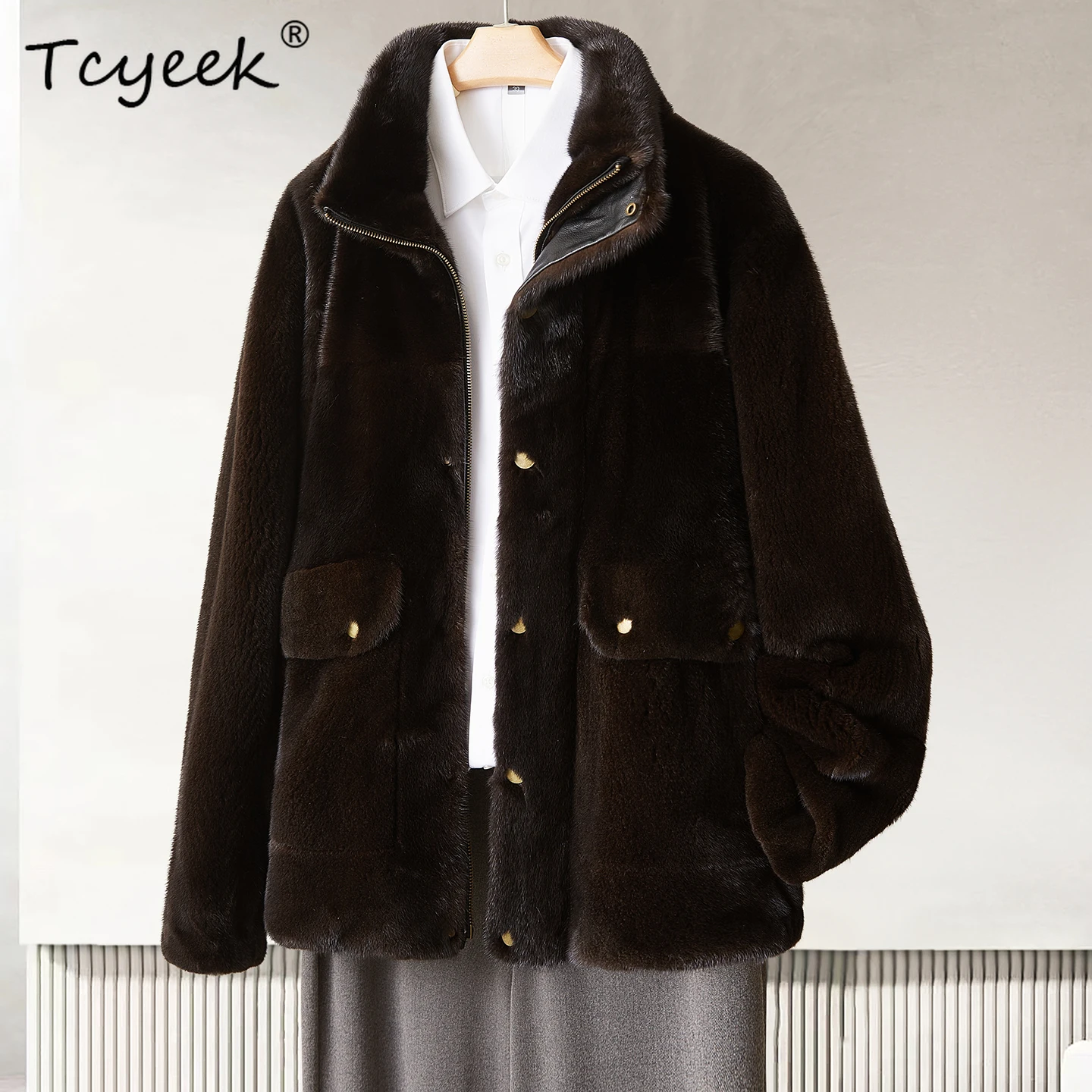 Tcyeek Natural Mink Fur Coat Men Winter Clothes Real Fur Jacket Whole Mink Mens Coats New in Coats Stand Collar Куртка Мужская
Tcyeek Natural Mink Fur Coat Men Winter Clothes Real Fur Jacket Whole Mink Mens Coats New in Coats Stand Collar Куртка Мужская