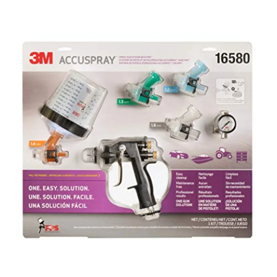 ONE Accuspray Spray Gun System with Standard PPS for automotive refinishing stainless steel body black finish precision atomiza
ONE Accuspray Spray Gun System with Standard PPS for automotive refinishing stainless steel body black finish precision atomiza