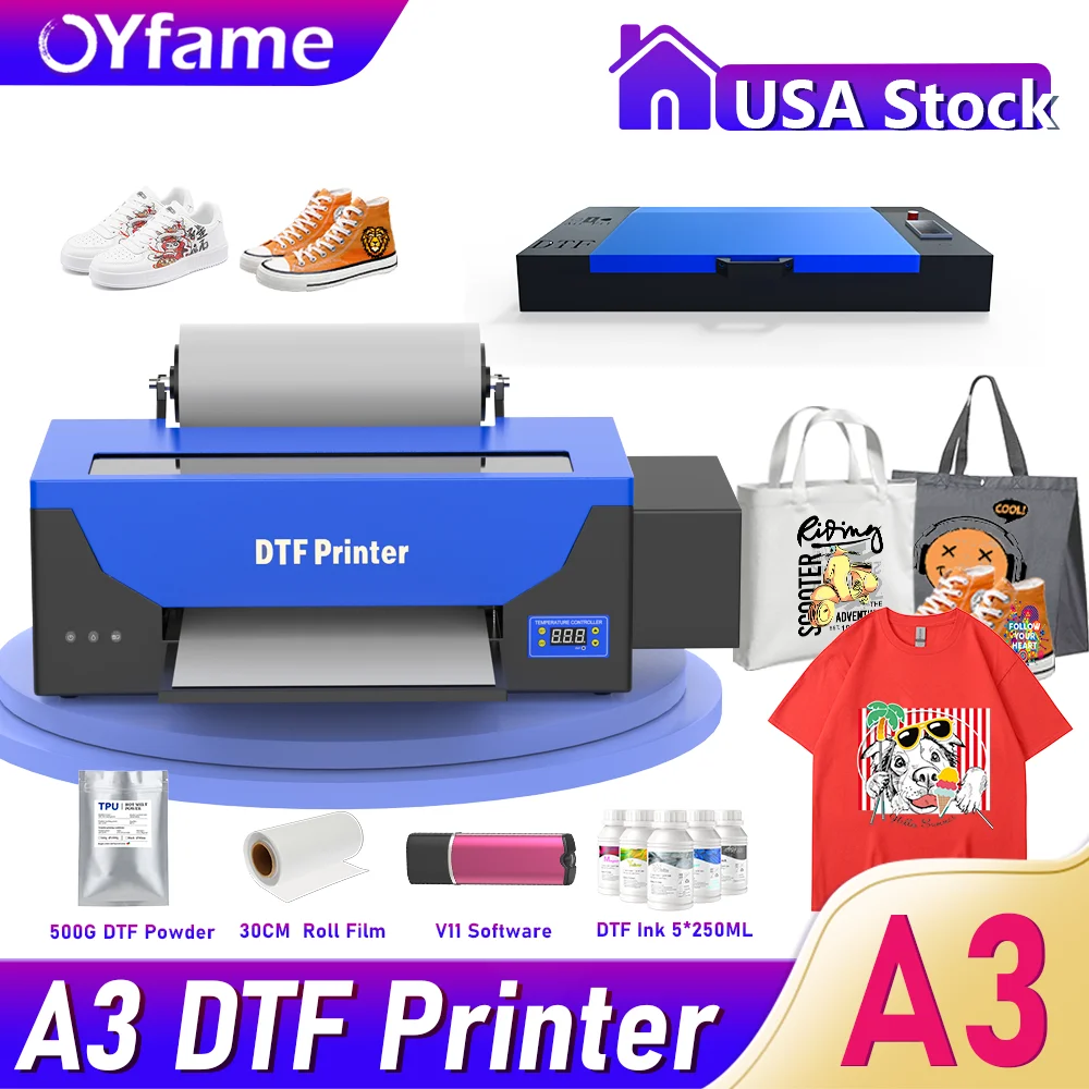 Рулонный принтер OYfame A3, устройство для печати на футболках 13 дюймов, R1390, dtf, запас в США
Рулонный принтер OYfame A3, устройство для печати на футболках 13 дюймов, R1390, dtf, запас в США